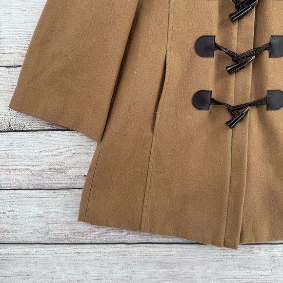 Elvenses Anthropologie Wool Toggle Button Overcoat Womens 0 Camel Brown - Picture 5 of 11